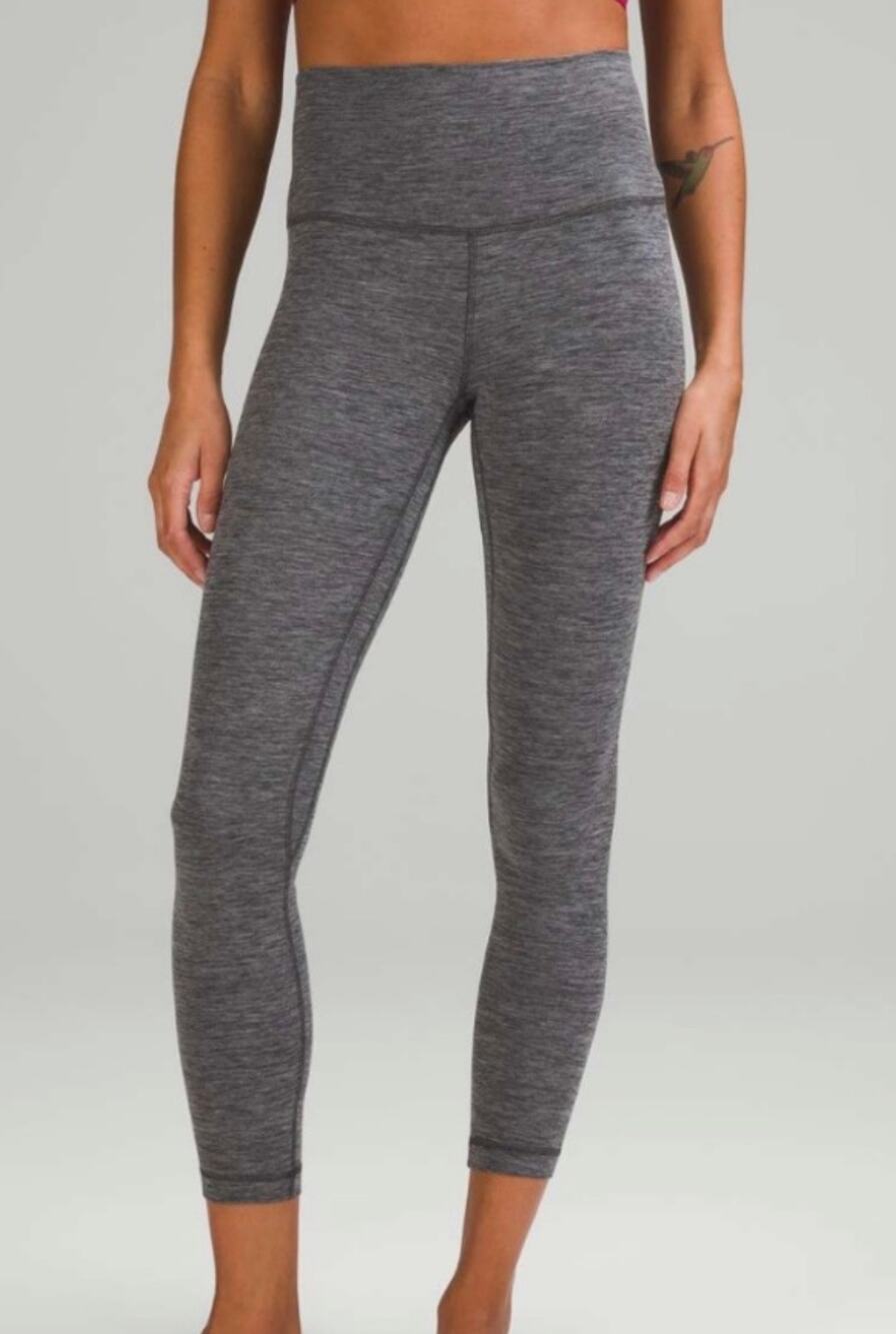 Lululemon Align Leggings Pant II 25” Mini Heathered Herringbone Size 2 W5CFGS